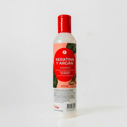 Shampoo Frilayp con keratina y argán de Distriwil en envase de 370ml para todo tipo de cabello