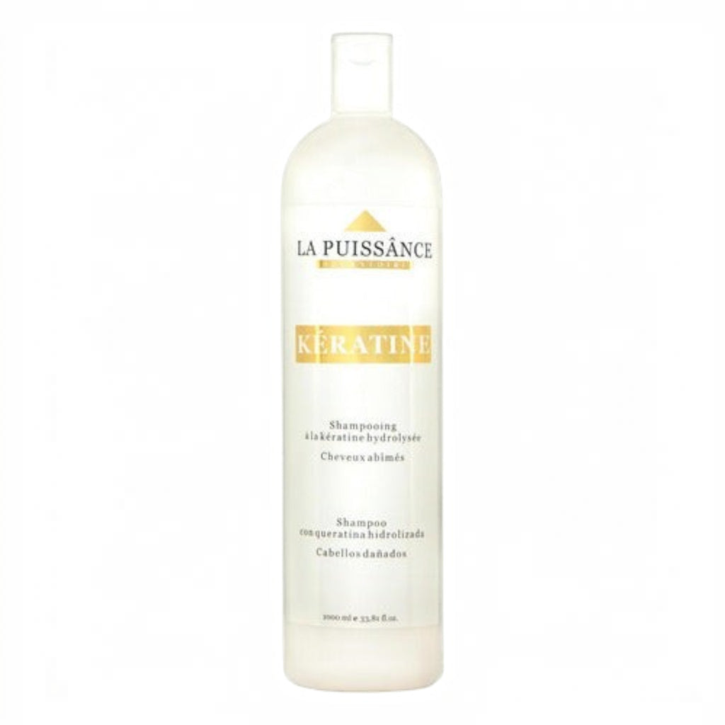 Shampoo La Puissance Keratina Anti Frizz de 1000ml para cabellos dañados, disponible en Distriwil