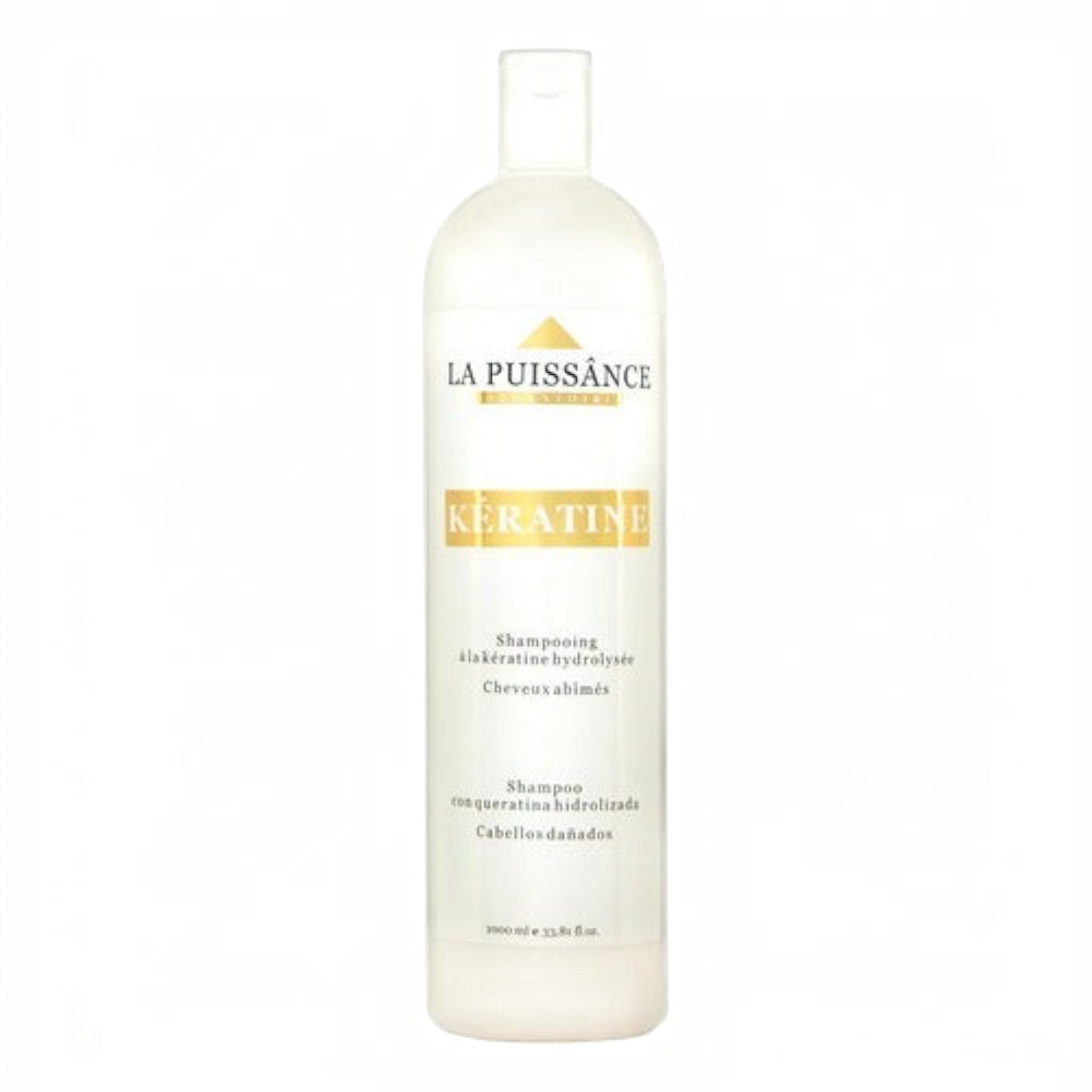 Shampoo La Puissance Keratina Anti Frizz de 1000ml para cabellos dañados, disponible en Distriwil