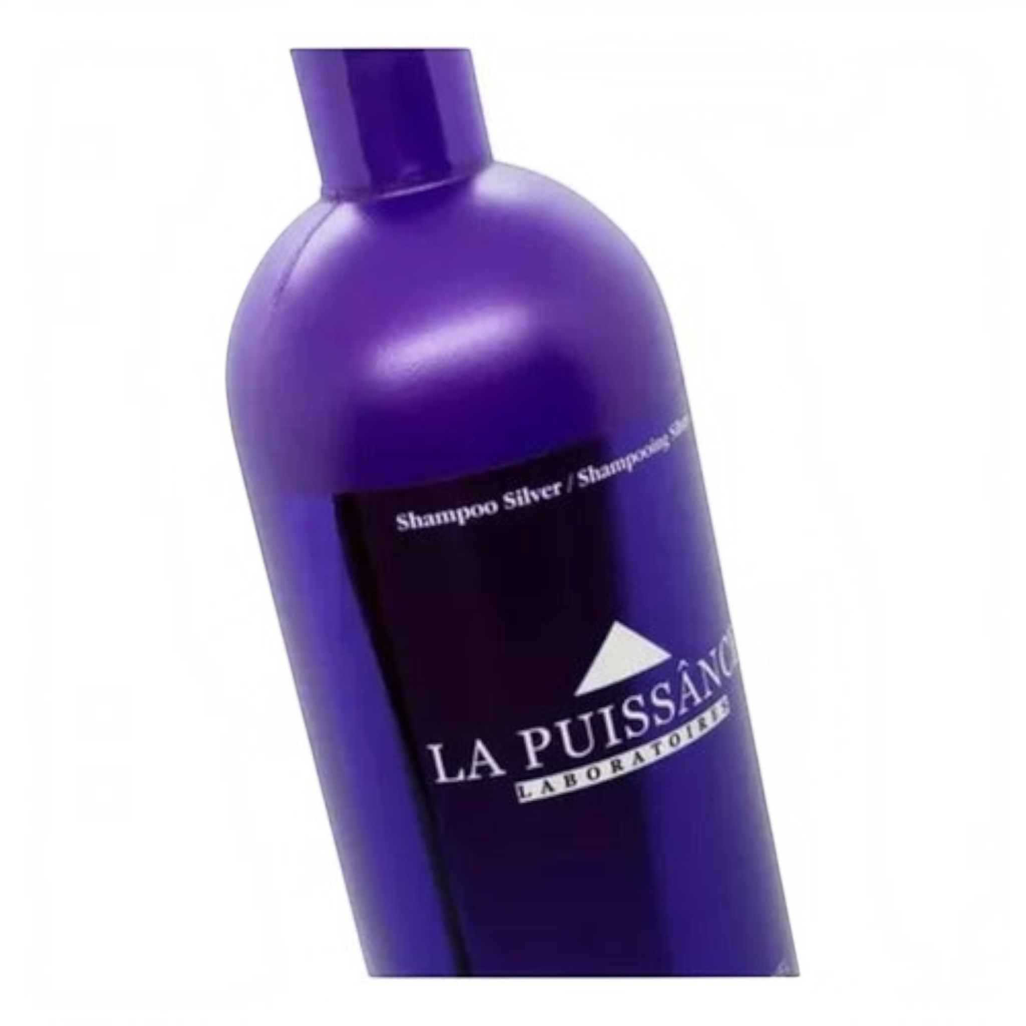 Shampoo matizador violeta Distriwil La Puissance Silver para neutralizar tonos amarillos en cabellos rubios o canas