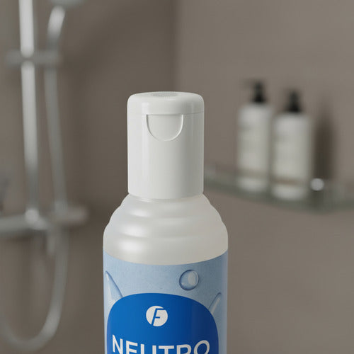 Shampoo neutro Frilayp de 370ml en envase plástico con tapa dosificadora, disponible en Distriwil